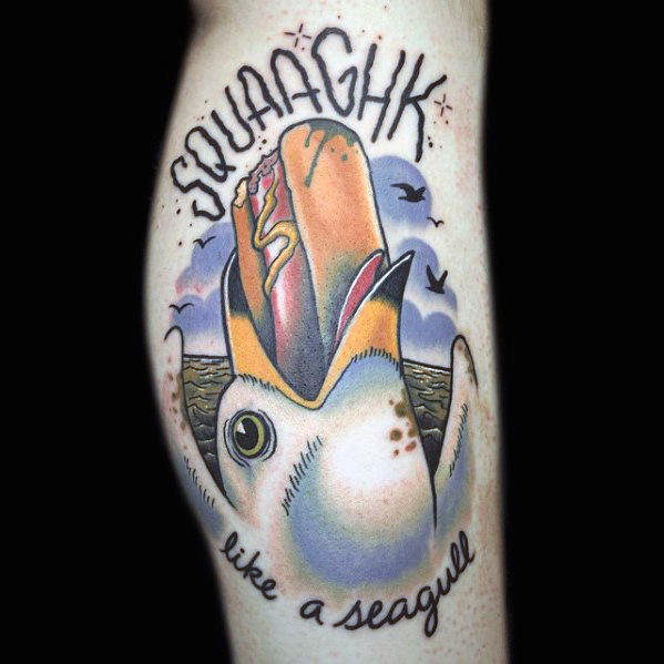 40 Seagull Tattoo Designs für Männer - Seabird Ink Ideen  