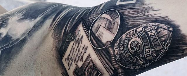 50 PolizeiTattoos für Männer GesetzesvollstreckerDesignIdeen