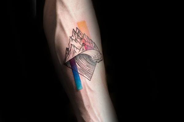 60 Gradient Tattoo Designs für Männer - Farben Graphic Effect Ink Idea  