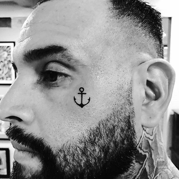40 kleine Anker Tattoo Designs für Männer - Manly Miniature Ink Ideen  