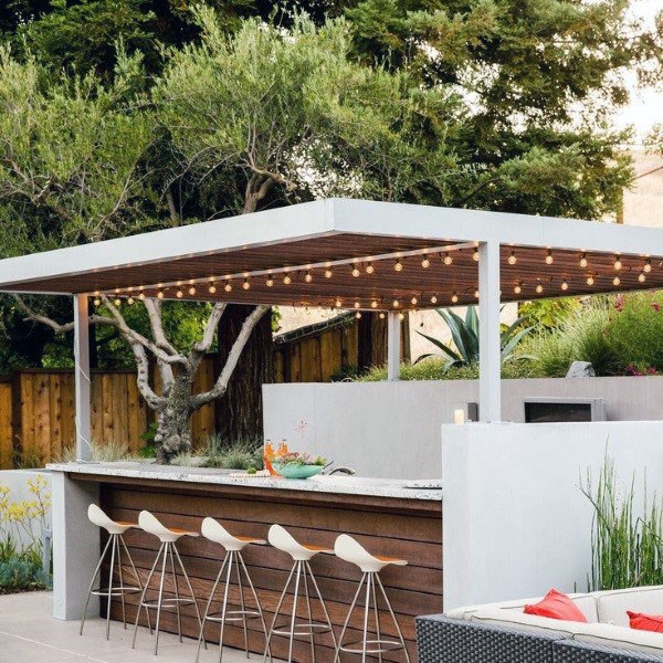 Top 50 besten Backyard Outdoor Bar Ideen - Cool Bewässerung Löcher  