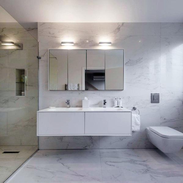 Top 60 besten weißen Badezimmer Ideen - Home Interior Designs  
