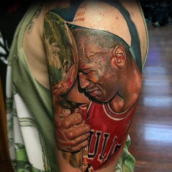 60 Michael Jordan Tattoos für Männer - Legendäre Basketball Design-Ideen  