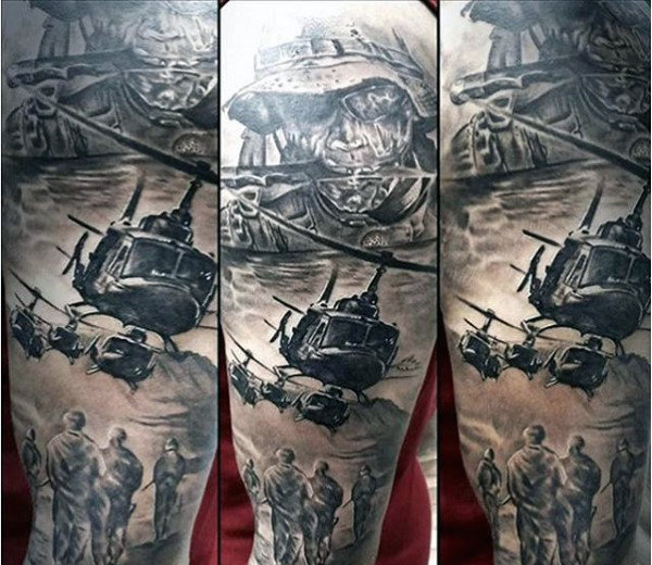 90 Army Tattoos für Männer - Manly Armed Forces Design-Ideen  