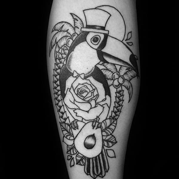 50 Tukan Tattoo Designs für Männer - große Schnabel Vogel Tinte Ideen  