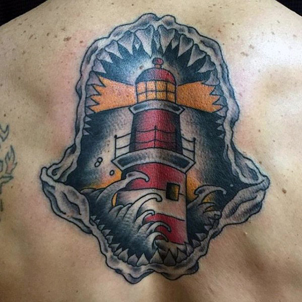 60 Shark Jaw Tattoo Designs für Männer - ein Biss Tinte Ideen  