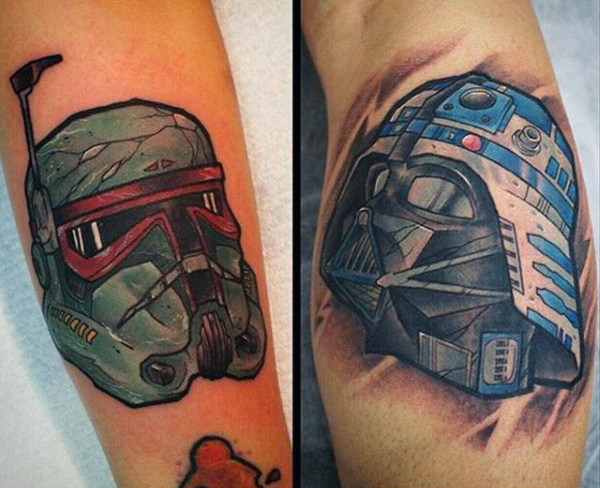 100 Star Wars Tattoos für Männer - Masculine Ink Design-Ideen  