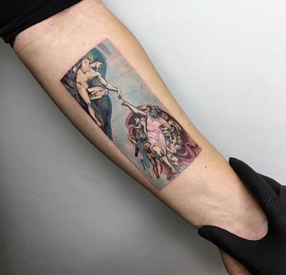 60 Die Schaffung von Adam Tattoo Designs für Männer - Michelangelo Malerei Ideen  