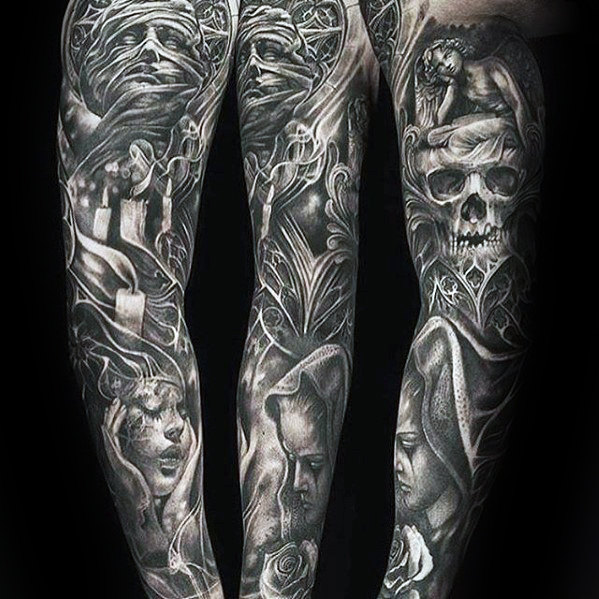 60 Super Sleeve Tattoos für Männer - Maskuline Design-Ideen  