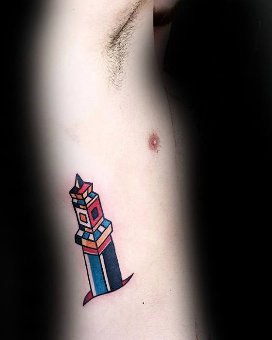40 kleine bunte Tattoos für Männer - lebendige Tinte Design-Ideen  