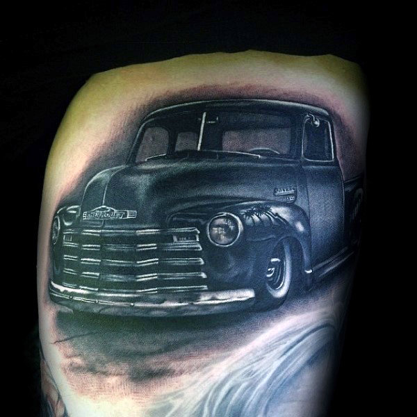 60 Truck Tattoos für Männer - Vintage und Big Rig Ink Design-Ideen  