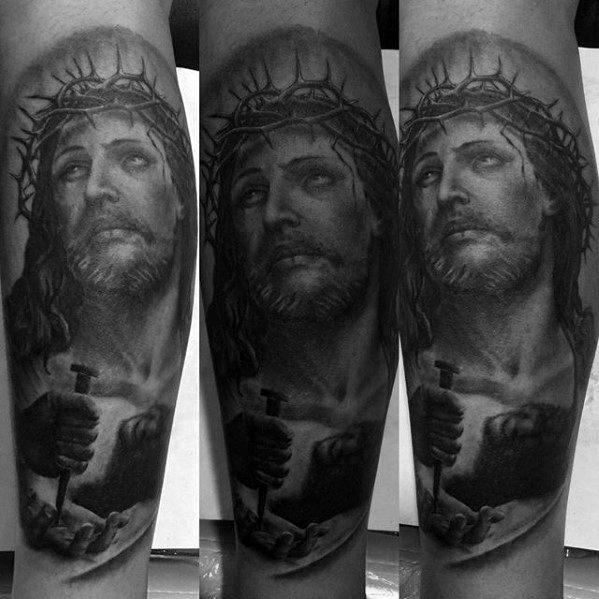 60 3D Jesus Tattoo Designs für Männer - religiöse Tinte Ideen  