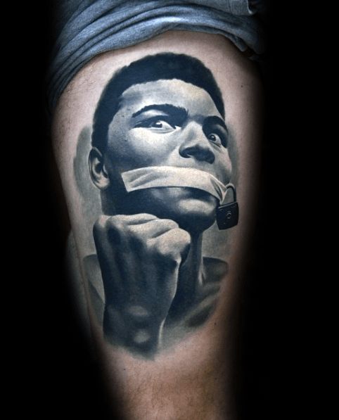 50 Muhammad Ali Tattoo Designs für Männer - Boxing Champion Ink Ideen  