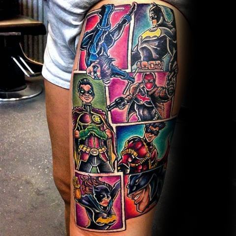 20 Nightwing Tattoo Designs für Männer - Superhero Ink Ideen  