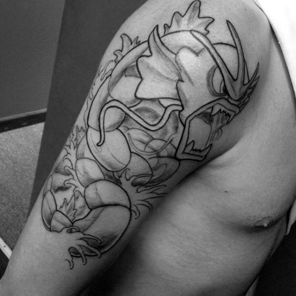 40 Gyarados Tattoo-Designs für Männer - Pokemon Ink Ideas  