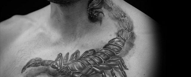 40 3D Scorpion Tattoo Designs für Männer Stinger Ink Ideen Mann