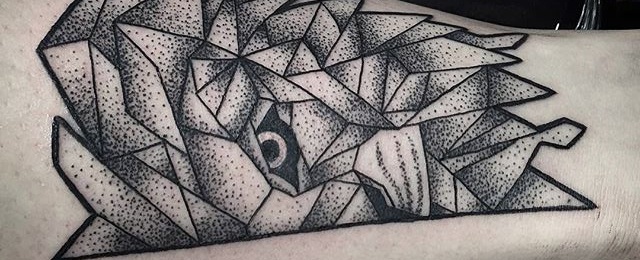 60 geometrische Löwen Tattoo Designs für Männer männliche Ideen