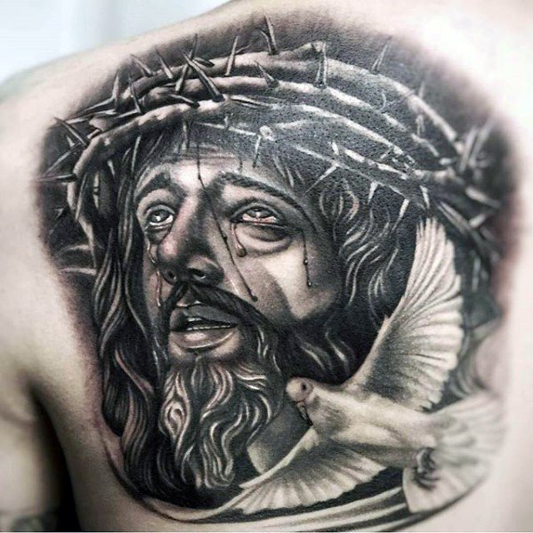 60 3D Jesus Tattoo Designs für Männer - religiöse Tinte Ideen  