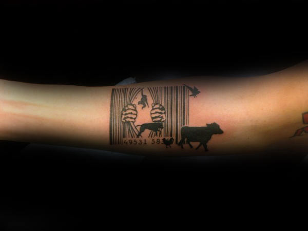 30 Barcode-Tattoo-Designs für Männer - parallele Linie Tinte Ideen  