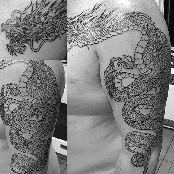 50 chinesische Drache Tattoo Designs für Männer - flammende Tinte Ideen  