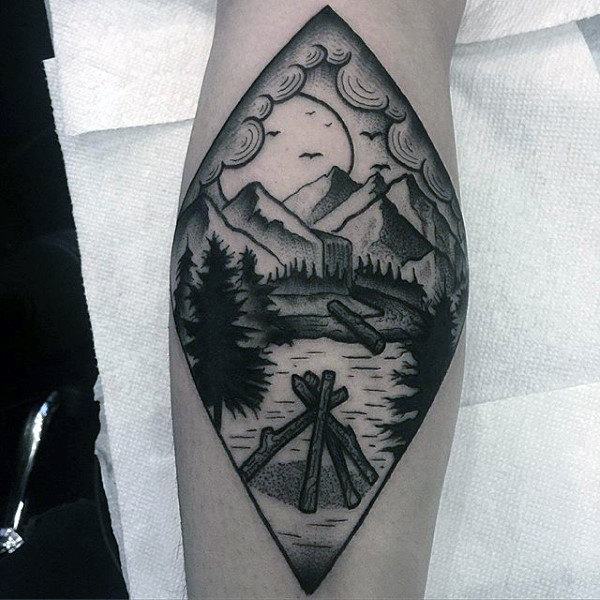 100 Natur Tattoos für Männer - Deep Great Outdoor Designs  