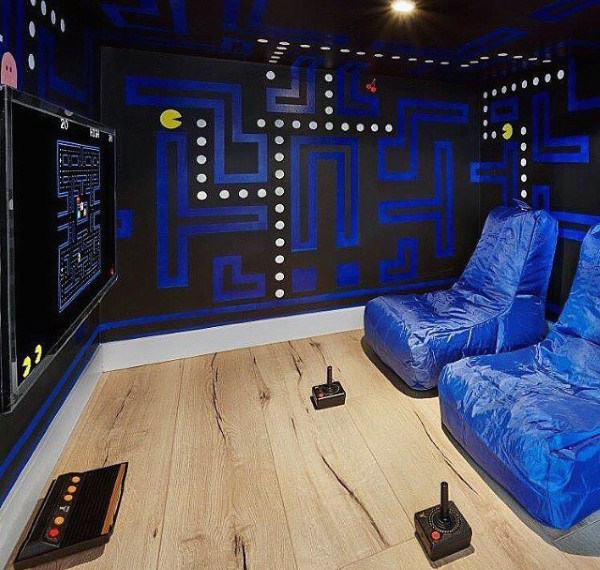 60 Spielzimmer Ideen für Männer - Cool Home Entertainment Designs  