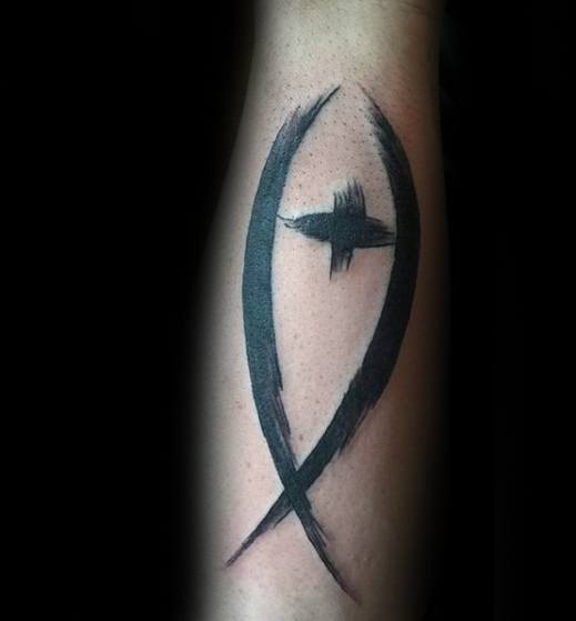 40 Ichthus Tattoo-Designs für Männer - Jesus Fisch Tinte Ideen  