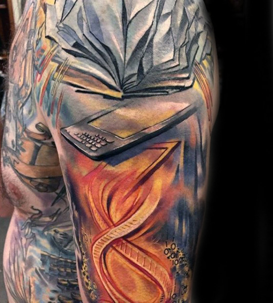 75 Buch Tattoos für Männer - Lesen inspirierte Design-Ideen  