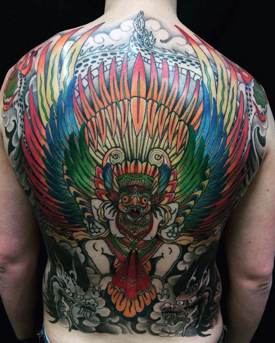 50 Garuda Tattoo Designs für Männer - Humanoid Bird Ink Ideen  