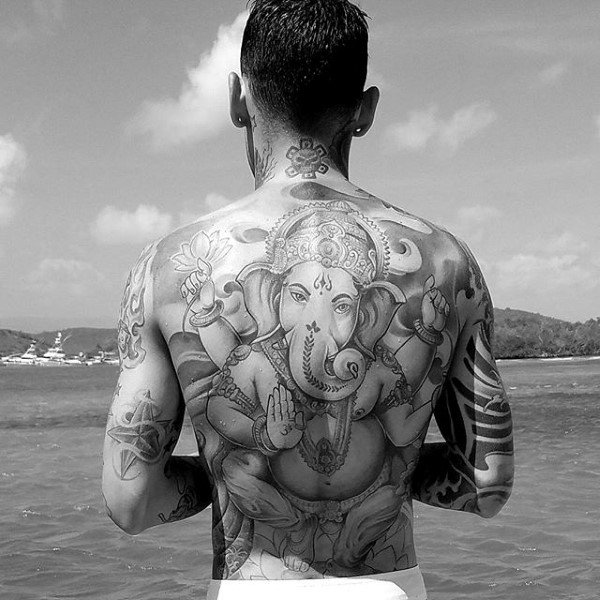 90 Ganesh Tattoo Designs für Männer - Hindu Ink Ideen  
