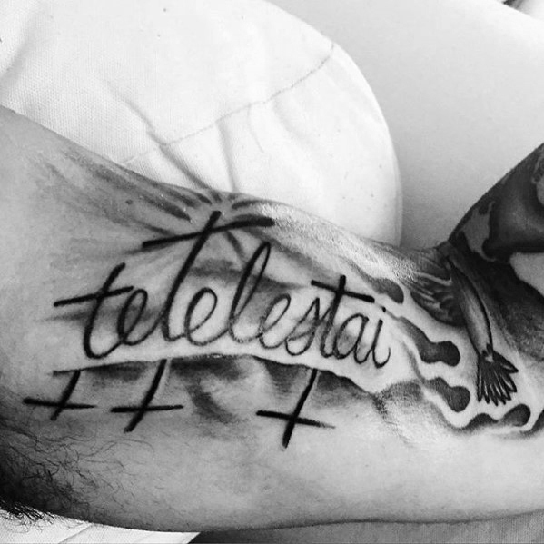 40 Tetelestai Tattoo-Designs für Männer - es ist fertige Tinte Ideen  