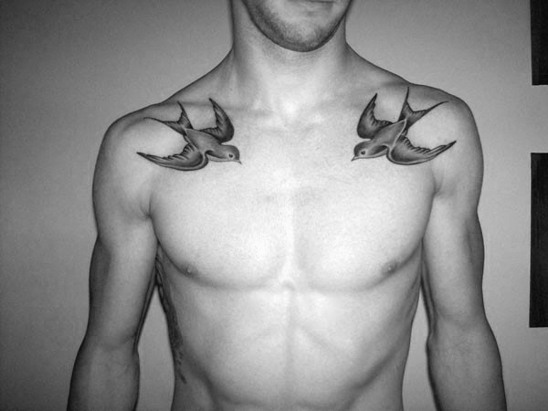 50 Collar Bone Tattoos für Männer - Schlüsselbein Design-Ideen  