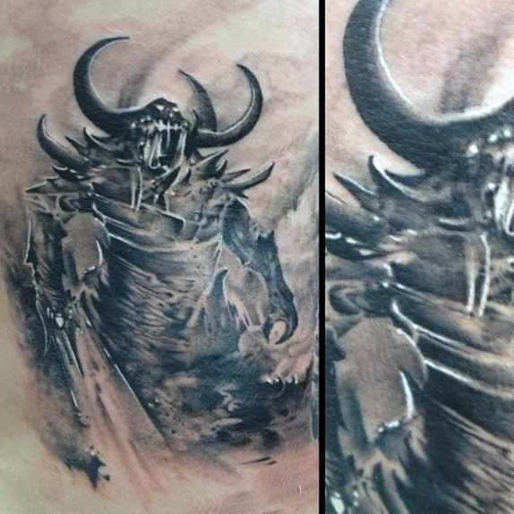 90 Dämon Tattoos für Männer - Devilish Exterieur Design-Ideen  