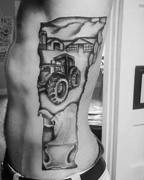 60 Landwirtschaft Tattoos für Männer - Landwirtschaft Design-Ideen  