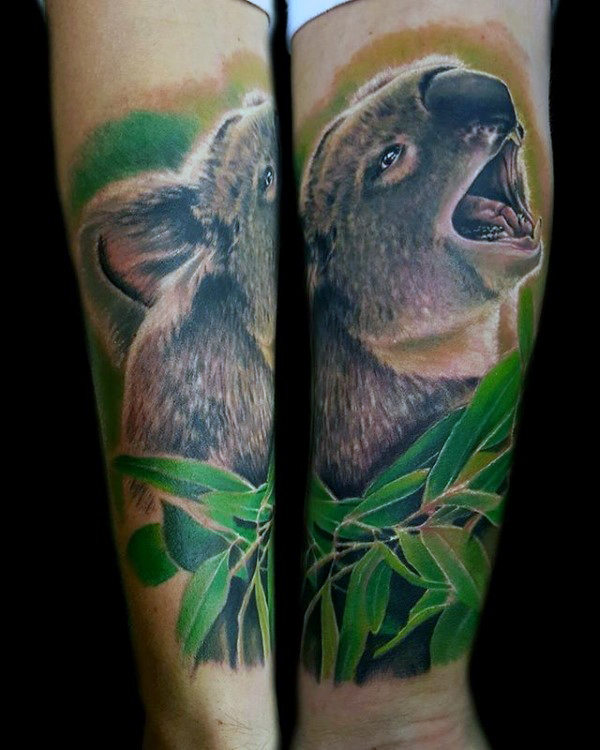 30 Koala Tattoo Designs für Männer - Wild Animal Ink Ideen  