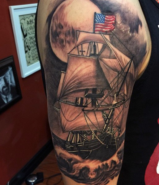 60 American Flag Tattoos für Männer - Designs mit einem Begriff der Freiheit  