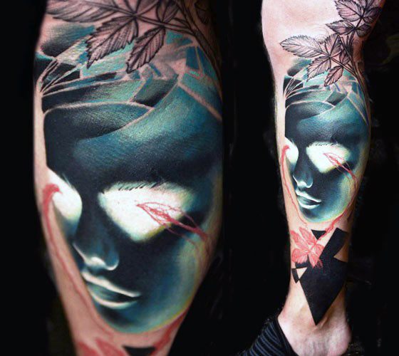20 Inverted Tattoo Designs für Männer - Gegenüberliegende Tinte Ideen  