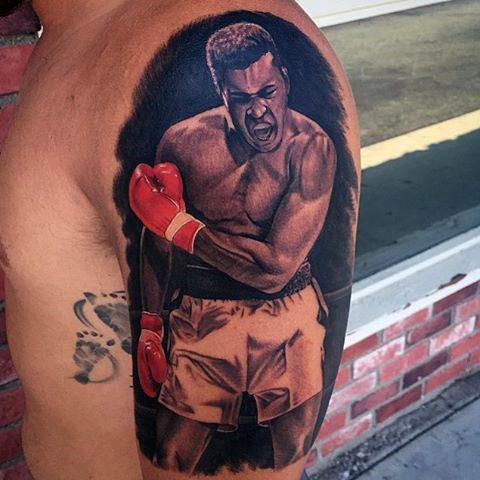 50 Muhammad Ali Tattoo Designs für Männer - Boxing Champion Ink Ideen  