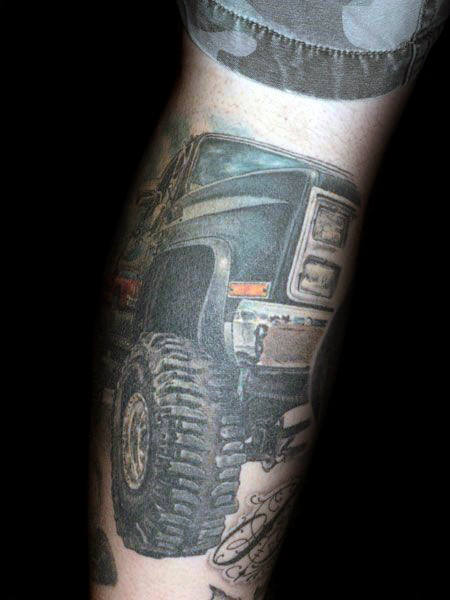 60 Truck Tattoos für Männer - Vintage und Big Rig Ink Design-Ideen  