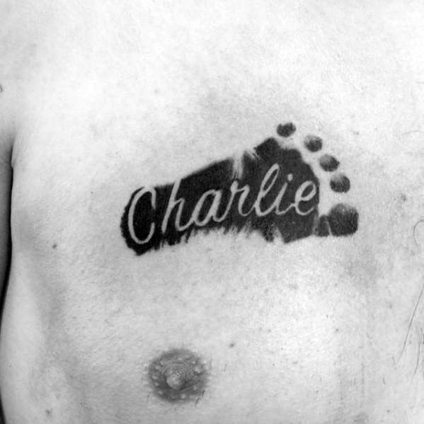 50 Kinder Name Tattoos für Männer - Cool Kinder Design-Ideen  