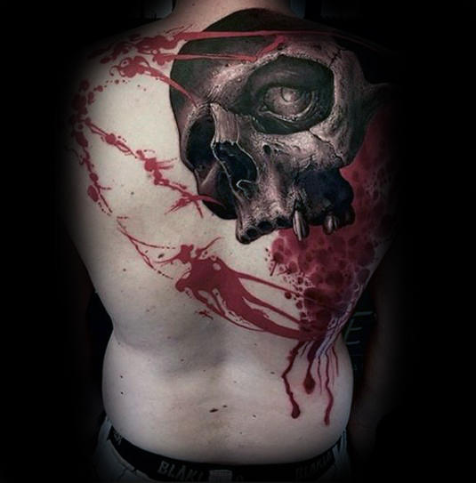 50 3D Skull Tattoo Designs für Männer - Cool Cranium Ink Ideen  