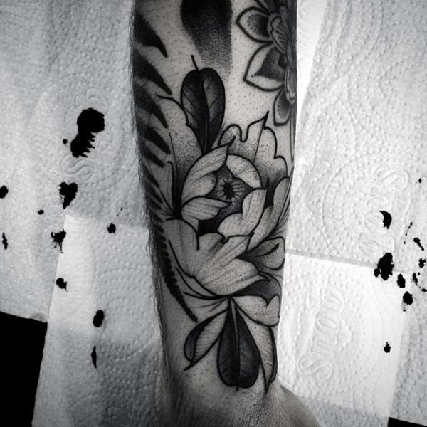 100 Pfingstrose Tattoo Designs für Männer - Blumen-Tinte-Ideen  