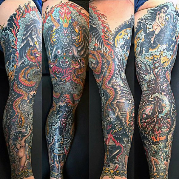 50 Baphomet Tattoo Designs für Männer - dunkle Tinte Ideen  