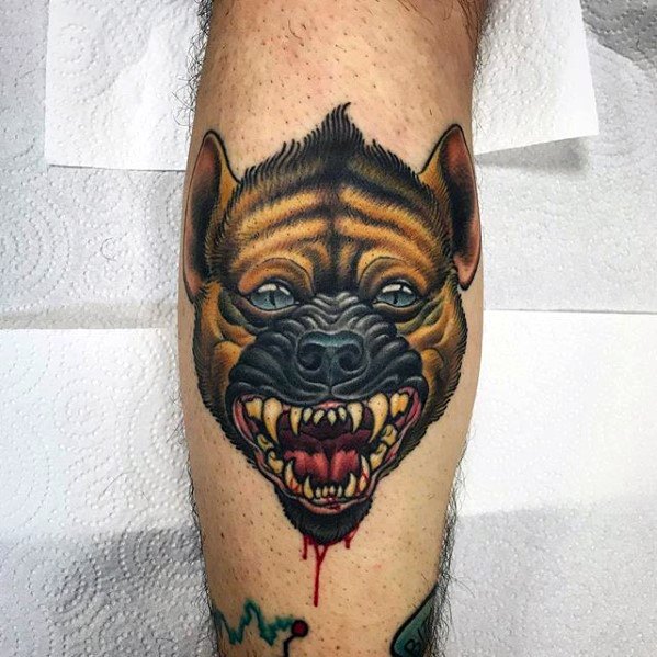 60 Hyena Tattoo Designs für Männer - Animal Ink Ideen  