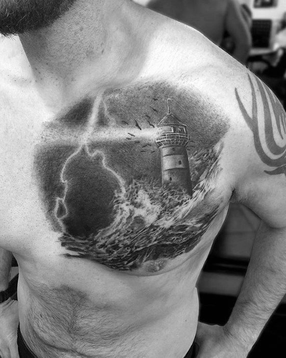 60 Gewitter Tattoo Designs für Männer - Wetter Tinte Ideen  