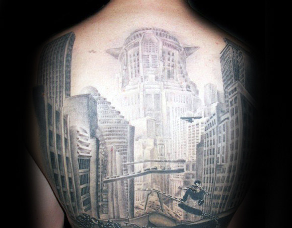 90 Building Tattoos für Männer - Architektur Ink Design-Ideen  