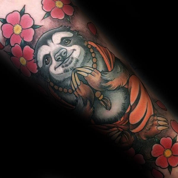 70 Sloth Tattoo Designs für Männer - Ink Ideen zum Aufhängen  