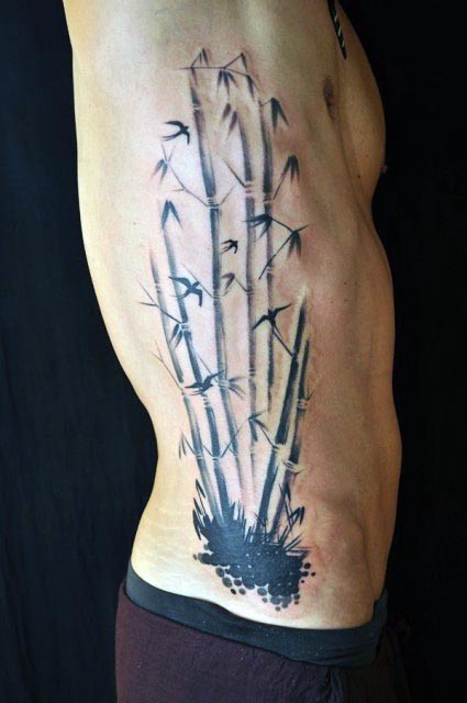 50 Bambus Tattoo Designs für Männer - Lush Greenery Ink Ideen  