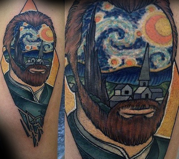 50 Vincent Van Gogh Tattoo-Designs für Männer - künstlerische Ideen  