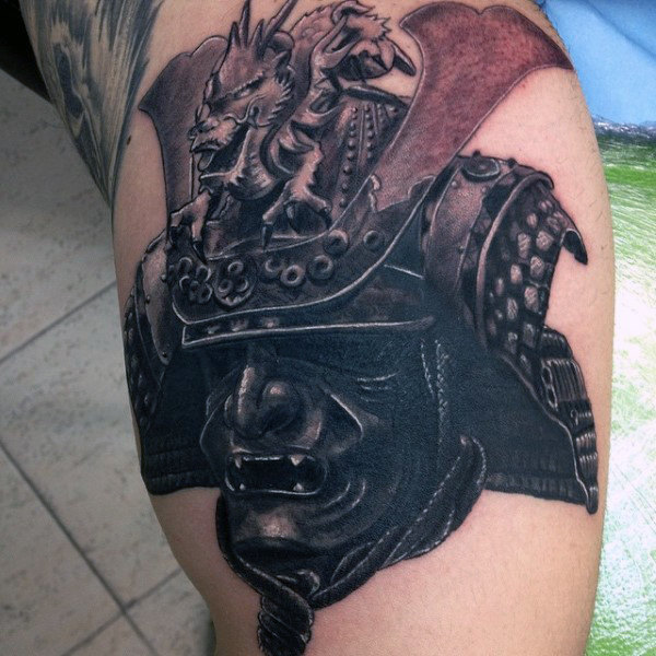 60 Samurai Helm Tattoo Designs für Männer - japanische Tinte Ideen  